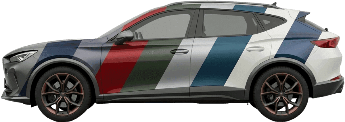 One vehicle in many colors